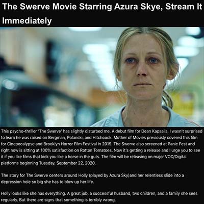 The Swerve Movie Starring Azura Skye, Stream It Immediately